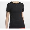 Nike Pro Mesh Dri-Fit Slim-Fit Breathable Quick-Dry Training Short-Sleeve T-Shirt Women Tops Black AO9952-010