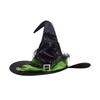 Folds Halloween Witch Hat Satins Wizard Cap Cool Mesh Bow Witch Hat  Dress Up