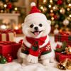 2Pcs/Set Warm Dog Scarf Collar Christmas Cat Scarf Hat Cute Small Dog Accessories  for Small Dogs