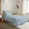 Complete Reversible Duvet Cover Pack for 90 X 190 Cm Bed Cashmere Blue