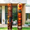 Thankgiving Vertical Door Banners 12x71 Inch Scarecrow Pumpkin Stack Front Door Decor Fall Harvest Hanging Porch Sign Outdoor Seasonal Backdrop Photo