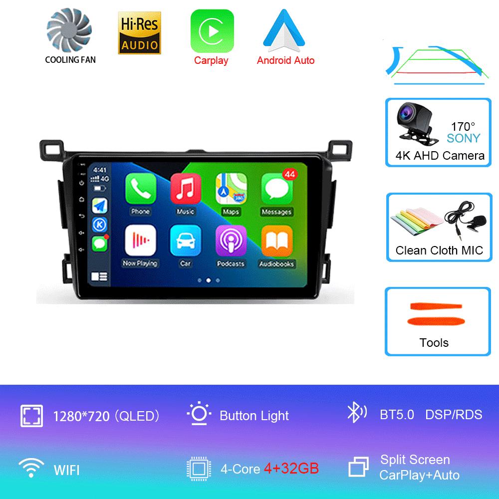 Android 14 для Toyota RAV4 Rav 4 2013 2014 2015 - 2019 Carplay Автомагнитола GPS Навигация DSP 360 Камера 2 Din Видео Стерео