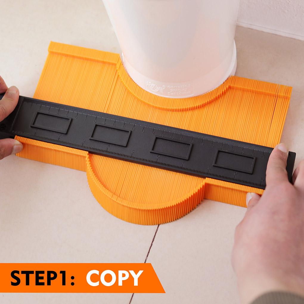 Деревянный профильный шаблон для формирования кромок, плиточный, для измерения дерева, линейка с фиксатором, 10 дюймов