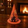 Foldable Party Gift Boxes Halloween Candy Box for Kids, Witch Hat Shaped Cardboard Container, Chocolate Packaging Parties Treat or Trick Cookie Snack