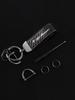 XTXG4 Carbon fiber Car Key Chain Leather Keychain Ring For Alfa Romeo Giulia Stelvio Giulietta 156 159 147 Mito Tonale Brera Disco V