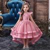 Children's Princess Wedding Dress with Trailing Hem and Embroidery