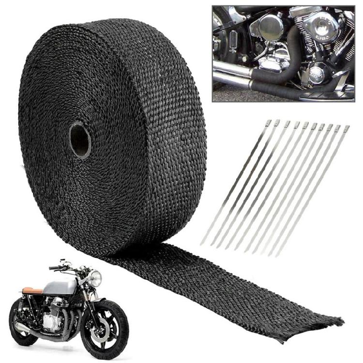Fiberglass Heat Shield Motorcycle Exhaust Thermal Tape Header Pipe Heat Wrap Tape Thermal Protection Wrap