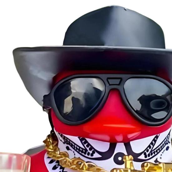 Фигурка утки-ковбоя, украшение на приборную панель автомобиля в виде утки с ковбойской шляпой, ожерелье для солнцезащитных очков, настольный компьютер