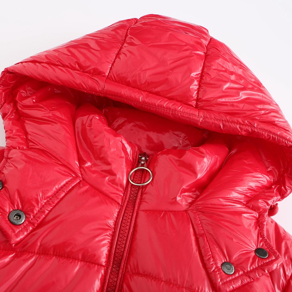 Куртки для женщин флисовая куртка осень-зима с капюшоном из хлопка 20D ламинирование брызгозащитная модная куртка с длинными рукавами блестящая хлопковая одежда женская