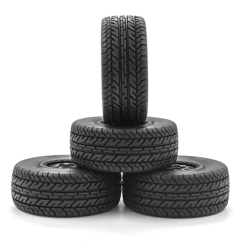 RC Crawler Rubber Tires RC Car Tires 4pcs 12mm Hex Replacement for 1/10 Traxxas Slash RC Short
