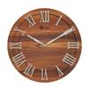 Винтажный дизайн 12-дюймовые сделанные вручную стильные элегантные аналоговые деревянные настенные часы для гостиной, холла, спальни, офиса, для подарка, азиатское красное текстурированное дерево