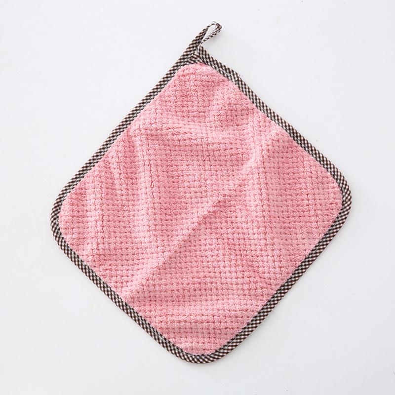 Coral Fleece Hangable Kitchen Towel: Super Absorbent Hand & Dish Cloth