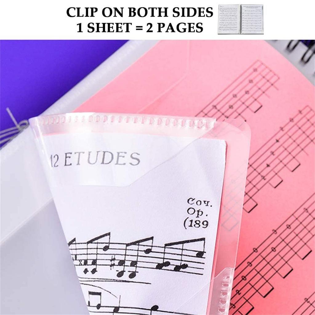A4 Sheet Music Organizer, Spiral Folder 10 Pockets For Sheet Music, Drawings And Documents, Easy Editing