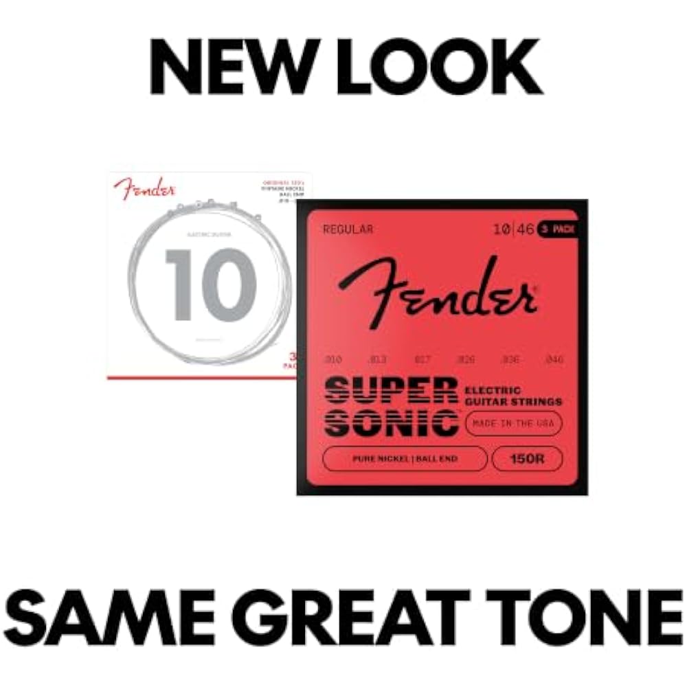 Струны для электрогитары Fender SuperSonic™ 150R, Чистый никель, Шариковый конец, Калибры .01...