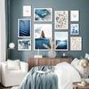 Surf Girl Shell Landscape Blue Sea Ocean Tropical Seascape Canvas Painting  PosterPrint Wall Art Picture Home Bedroom Decoration