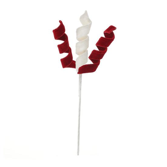 Бархатные спиральные рождественские стебли Красные Белые Зеленые Спиральные рождественские елочные пики DIY Поделки для венка Камины Наполнитель для вазы Праздничное украшение