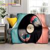 3D Vinyl Record Music DJ Screen Tape Soft Blankets,Keep Warm Throw Blanket Comfortable Blanket for Picnic Beds Sofa Home Bedroom
