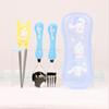 Lilpang Cinnamoroll Proofing Chopsticks Spoon Fork Case Set, Proofreading Chopsticks+Spoon+Fork+Case, Mixed Colors, 1 Set, Korean Popular Tableware