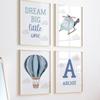 Balloon Airplane Helicopter Fighter Cartoon Wall Art Canvas Painting Nordic Posters And Prints Pictures For Baby Kids Room Decor