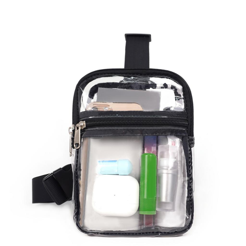 Fashion Casual Women's Single Shoulder Chest Bag Waterproof Transparent PVC Large Capacity Crossbody Bag