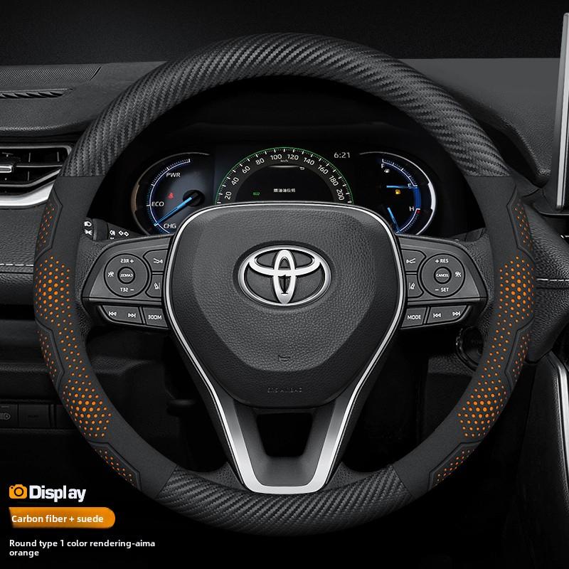 Кожаный чехол на руль автомобиля для Toyota CHR RAV4 Corolla Highlander Prius Yaris Prius RAIZE RUSE Auris Camry Аксессуары