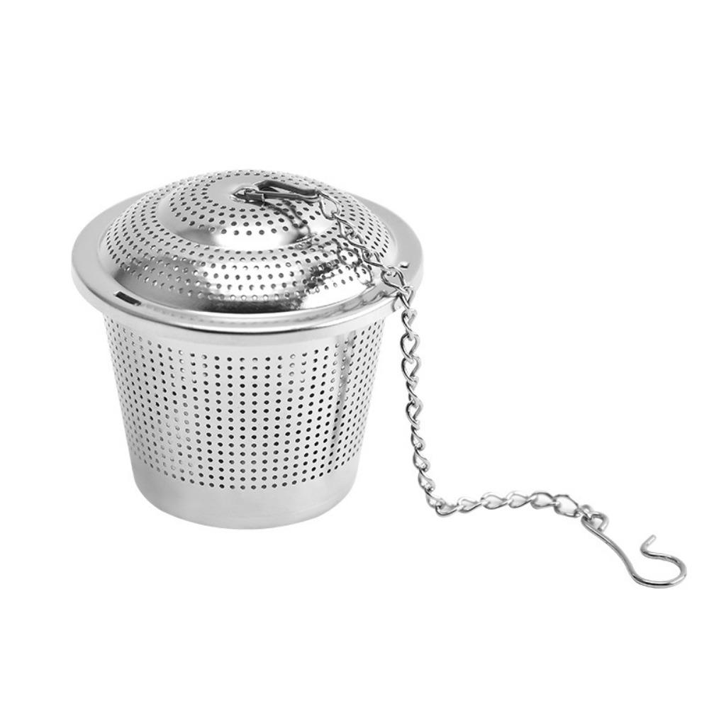 Fine Mesh Stainless Steel Tea Infuser Extended Chain Loose Tea Separation Basket Spices