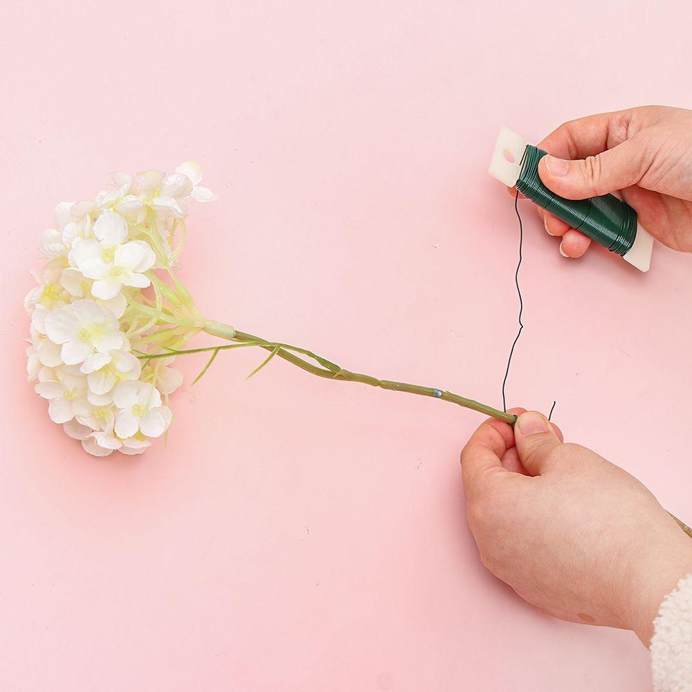 Wrapping Flower Arrangements Plastic Coated Wire Xmas Green Rope Paddle Wire for Crafts Floral Wire