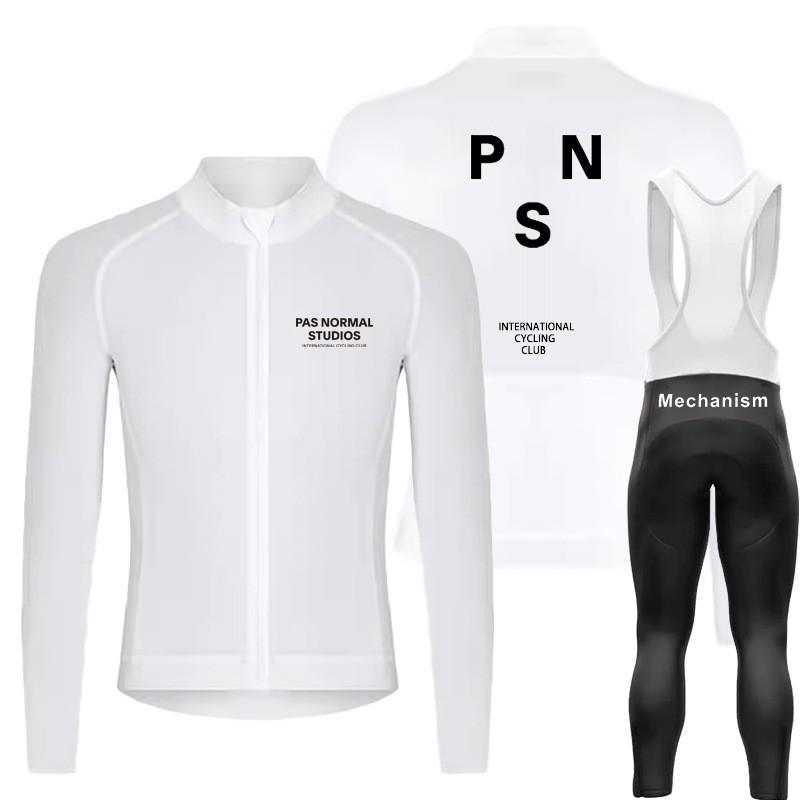 Mens Long Sleeve Cycling Jersey Set Quick Dry Breathable Road Bike Apparel Ride
