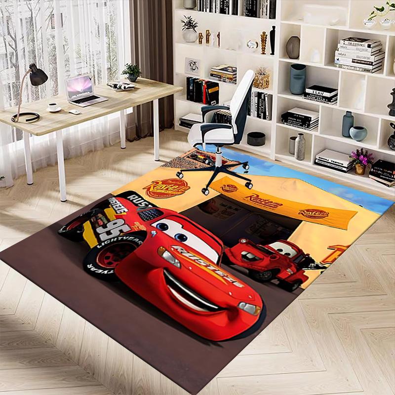 1pc Cars Movie Characters Carpet for Playroom Bedroom Living Room Sofa Home Decor,kids Game Area Rug Non-slip Floor Mat Y72926