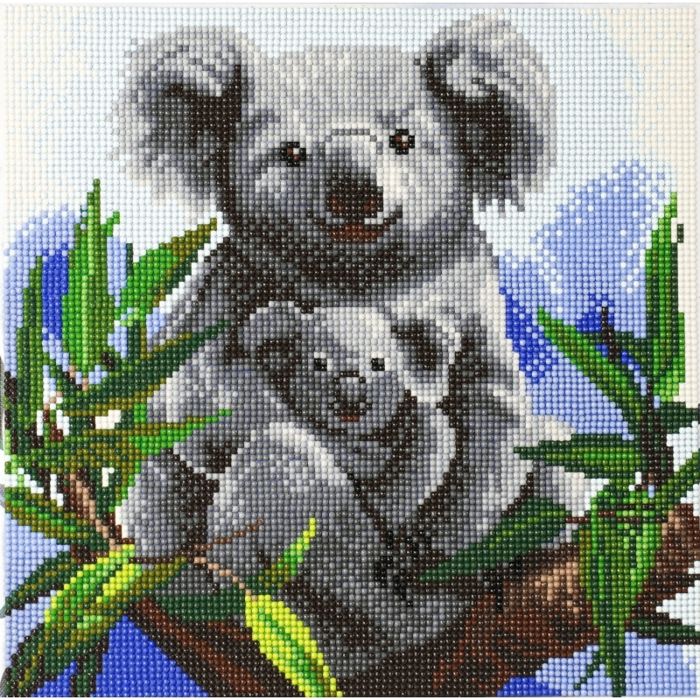 Kit Diamond - Crystal Art - Koala - 30 x 30 cm - Pour adultes - Activité créative