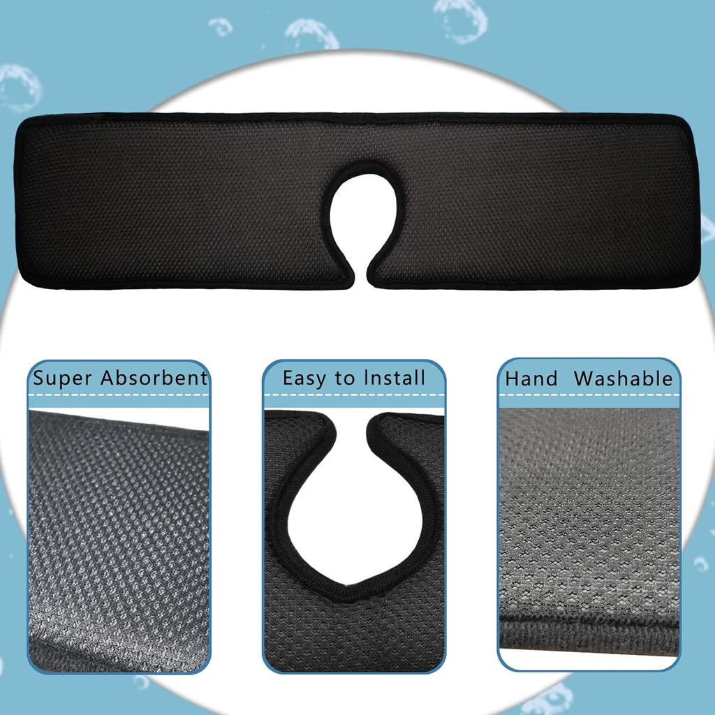 Впитывающий коврик под кран 18 дюймов, Защита от брызг для раковины в ванной, Защита столешницы раковины, 1 шт., Черный, 18 дюймов