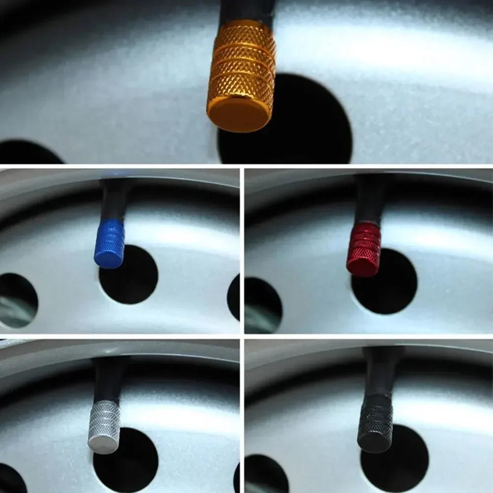 4pcs Universal Car Wheel Tire Valve Stem Caps Dust Covers Aluminum Tire Wheel Stem Air Valve Cap Car Accessories
