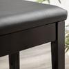 Piano Bench One Person Padded Wooden Legs Black