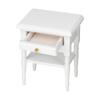 1:12 White Mini Bedroom Furnishing Articles Wooden Bedside Table Model