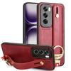 Luxury Wristband Leather Stand Case for OPPO Reno 12 11 Pro 5G Reno 12F 11F with Ring Opener Shockproof Holder Business Full Protection Cover