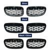 2PCS Auto Kidney Grille Replacement Meteor Grill for BMW E90 E91 3 Series 2009-2012 Front Diamond Racing Grills Car