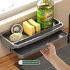Сушилка для посуды Органайзер для кухонной мойки Самостекающая полка Держатель для губки Салфетка Хранение возле крана Мыльница Кухонные аксессуары