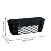 Canvas Star Checkered Pattern Pen Bag Large Capacity Stationery Organizer Pencil Pouch  Students
