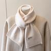 2025 New Luxury Winter Warm Knitted Scarf Women Korea Styles Solid Color Simple Scarves Shawls Lady Soft Wraps Neckerchief