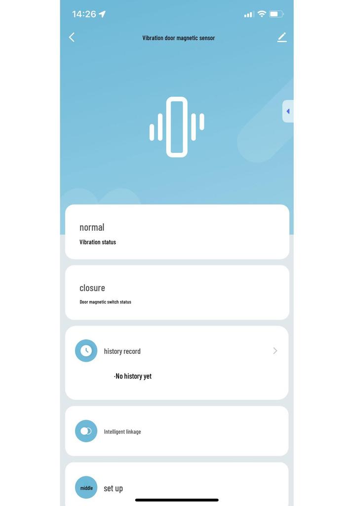 Zigbee датчик вибрации двери/окна, совместимый с Home Assistant