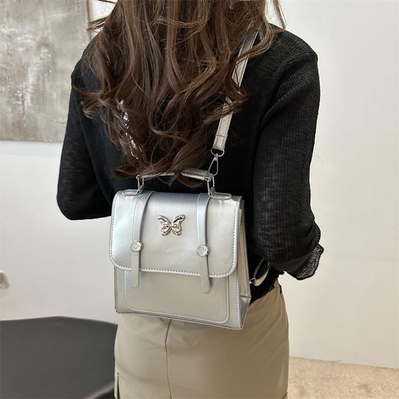 Trendy 2024 Summer Women's Fashionable Casual Backpack Stylish Pu Material Backpack