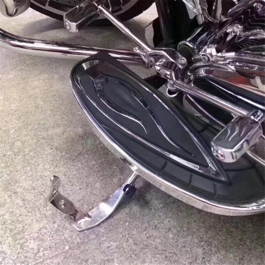 Motorcyle Stand Extension Kit Chrome Kickstands Foot Pedal For '91-later Touring Models