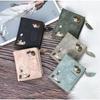 Fashion Cowboy Style Wallet Cat Embroidery Pattern Large Capacity Buckle Phone Pocket Bag Coin Purses for Women Men