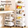 Movable Storage Rack Multifunctional Storage Organizer with 360 Degree Rotating Wheels