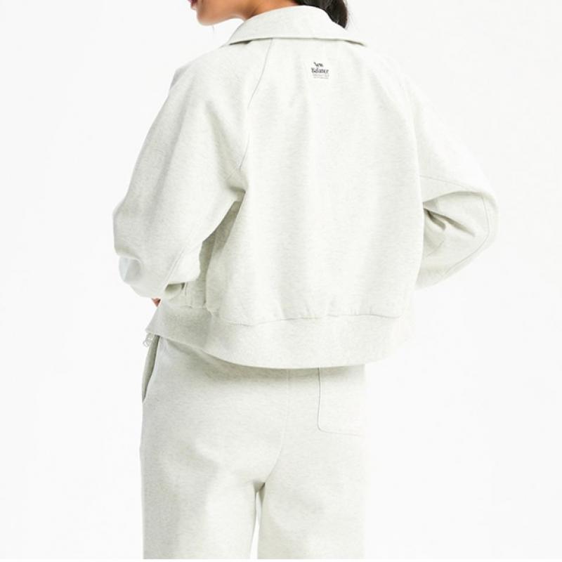 NeW Balance Hoodie Zip Up C28 Nbmde1W202 Ac W Signature Collar tWo Way Zip Up