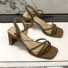 Мода 2025 НОВЫЕ Женские Простые и модные высококачественные Сандалии Летние Высокие каблуки Роскошная Дизайнерская Обувь Каблук Элегантные Повседневные