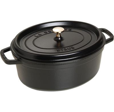 Кокотница Zwilling Staub овальная 49,3×41 см черная 12 л (40509-509-0)