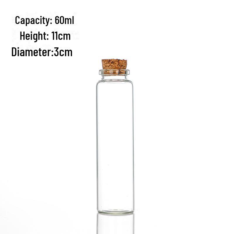 30mm Corked Glass Tube Bottle - for Candy, Capsules, Tea, or Flowers