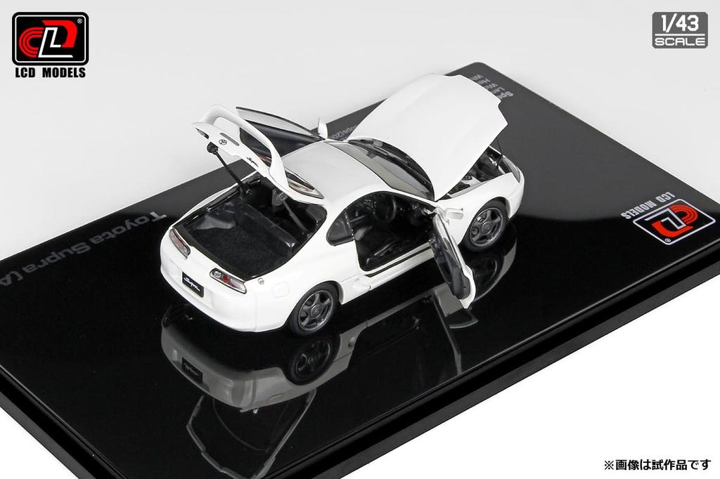 LCD Model Scale Toyota Supra A80 White Finished Model LCD43009WH 1/43