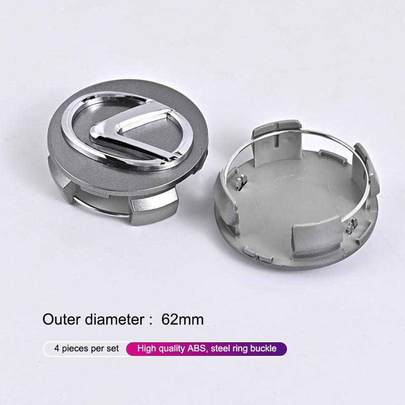 4 шт. 62 мм Колпачок ступицы колеса автомобиля Значок Эмблема Наклейка на колесо Для Lexus GS IS LS500h ES260 ES300h RX350h NX260 UX260 LM LC